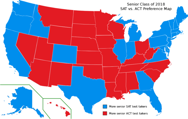 SAT ACT preference map
