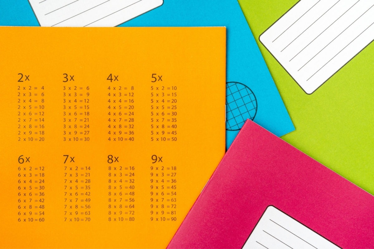 Bright colored math tutoring worksheets for students