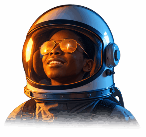 Student-in-astronaut-helmet-with-gold-aviator-sunglasses-looking-up-alexander-tutoring